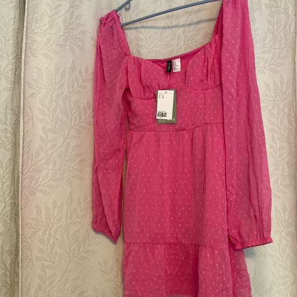 Brand New H&M Plumeti Dress in ‘Cerise’ - Picture 3 of 3
